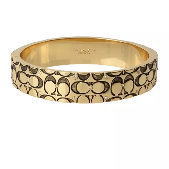 Coach Quilted C Hinged Bangle Bracelet - Picture 1 of 4